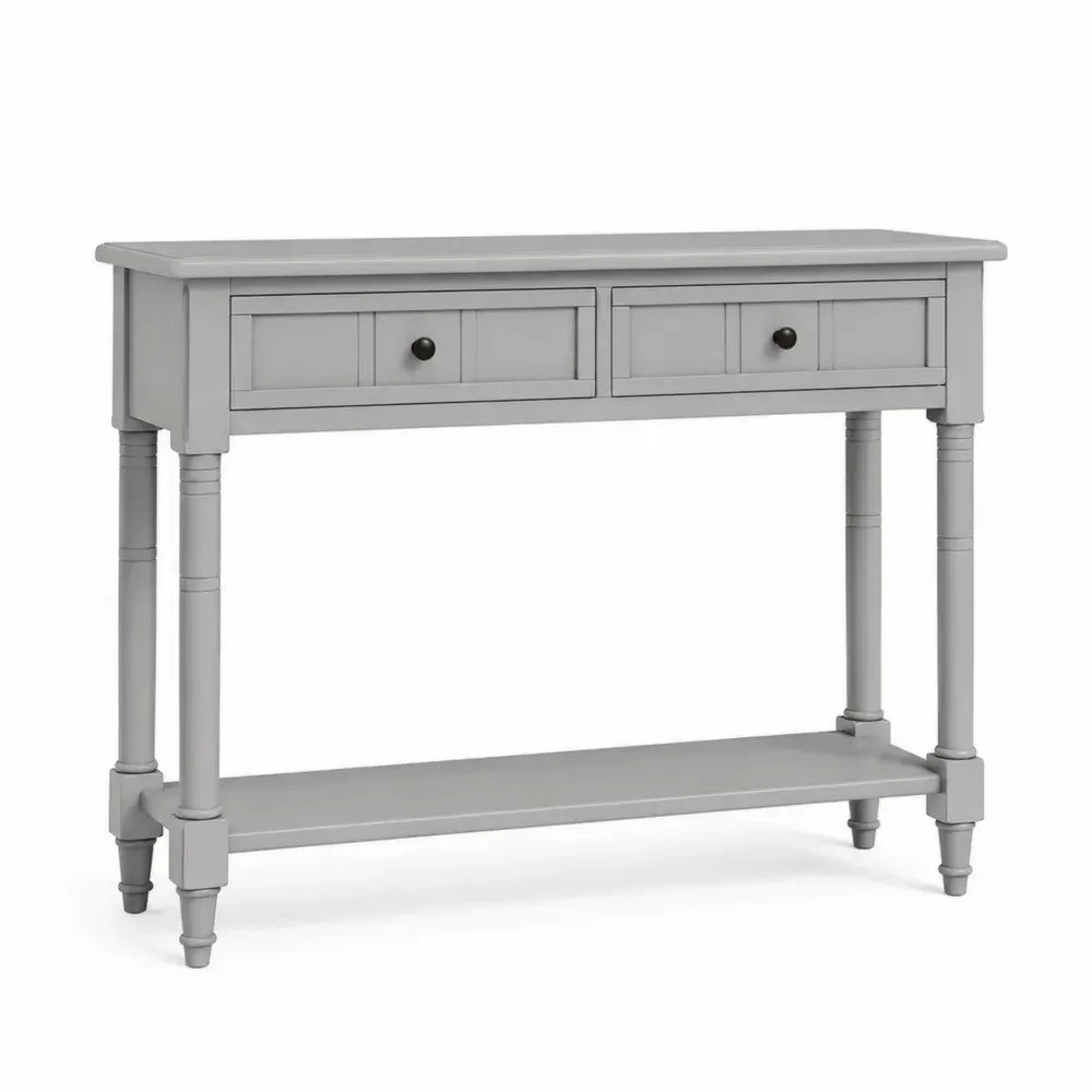 Konsolentisch Holz Grau 120cm x 40cm x 80cm