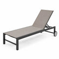 Gartenliege Aluminium Textilene Taupe