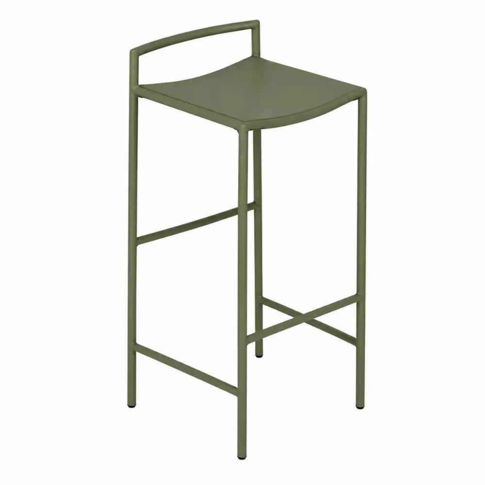 Stahl Barhocker Olivgrün 75 cm