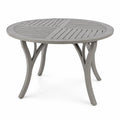 Runder Gartentisch aus Aluminium Grau, Ø120cm