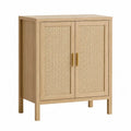 Holz Sideboard mit Weidengeflecht Türen