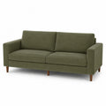 3-Sitzer Sofa Cordstoff Holzbeine Grün