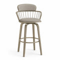 Barhocker mit Lehne Metallgestell PU-Leder Beige Sitzhöhe 75 cm