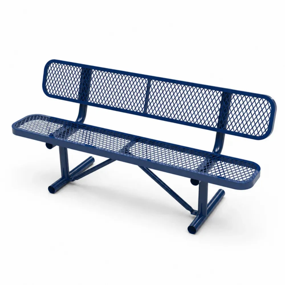 Bank aus Metall Dunkelblau 180 cm x 60 cm x 80 cm