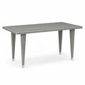 Gartentisch rechteckig Polyethylen-Rattan Grau 150x90x75 cm