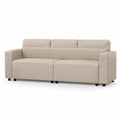 3-Sitzer Sofa Beige Stoff 220x90x85 cm