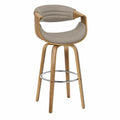 Barhocker aus Holz und Metall Beige