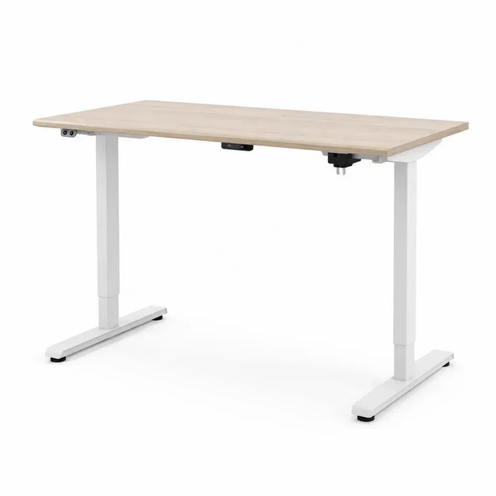 Höhenverstellbarer MDF-Schreibtisch mit Stahlgestell 120x60 cm